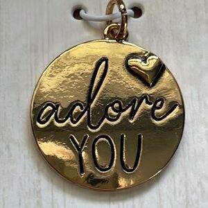 🌞5/$10 NEW! “ADORE YOU” GOLD TONE NECKLACE PENDANT